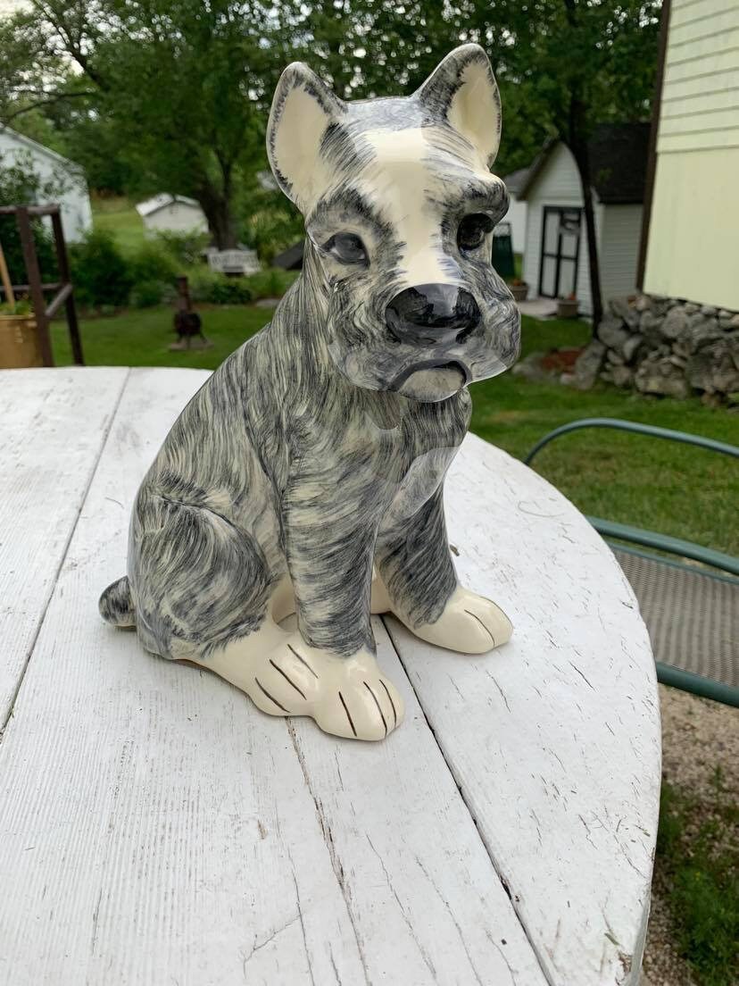Ceramic Scottish Terrier 12in Figurine Etsy