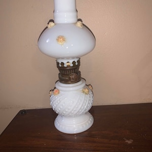 Milk Glass Mini Kerosene Lamp