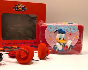 Rare Vintage 1990s Donald Duck Cassette Player - New in Box