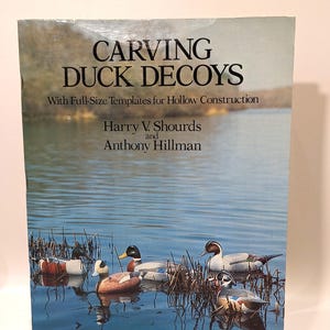 Vintage Carving Duck Decoys Book Dover Publications 80s Shourds & Hillman Full Size Templates - Reference Woodwork Carving Crafts Hobby Gift