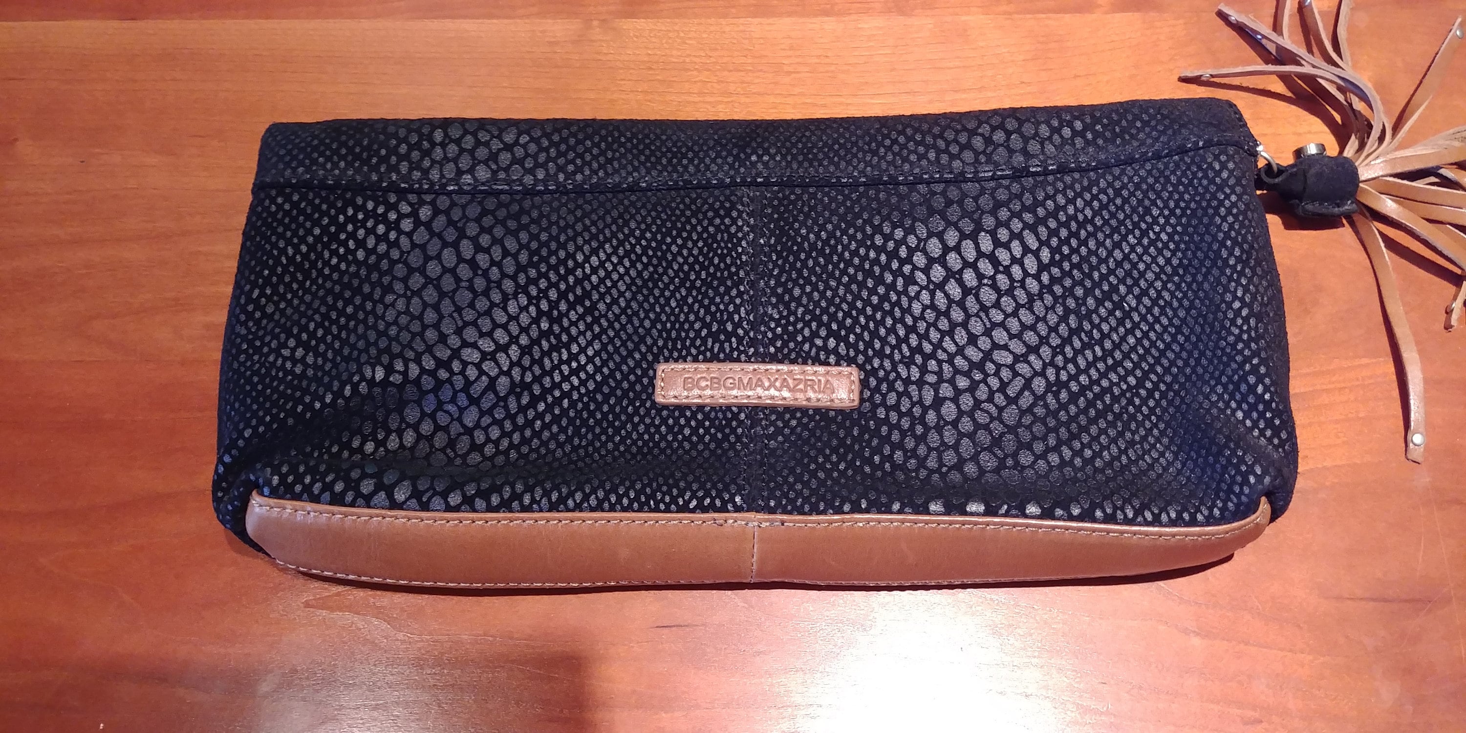 BCBG Paris Gray Handbag Shoulder Bag Purse Large Text Faux Leather Pockets  | eBay