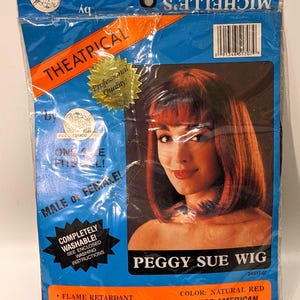 Peruka Peggy Sue z lat 90. – czerwona, w stylu Pageboy, nowa w opakowaniu