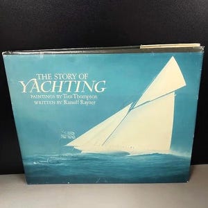 Vintage &quot;The Story of Yachting&quot; Großer Couchtisch Hardcover-Buch 1988 - 1