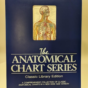 Vintage anatomische kaartserie klassieke bibliotheekeditie 1993 - grootformaat spiraalgebonden gelamineerde kleurenschildersezel - referentie voor medische studenten