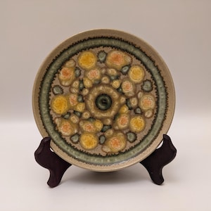 Vintage franciscaner reflecties bijzetbord – MCM-steengoed uit de jaren 70