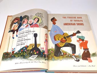 1952 Fireside Book of American Songs – Vintage Illustrated Sheet Music