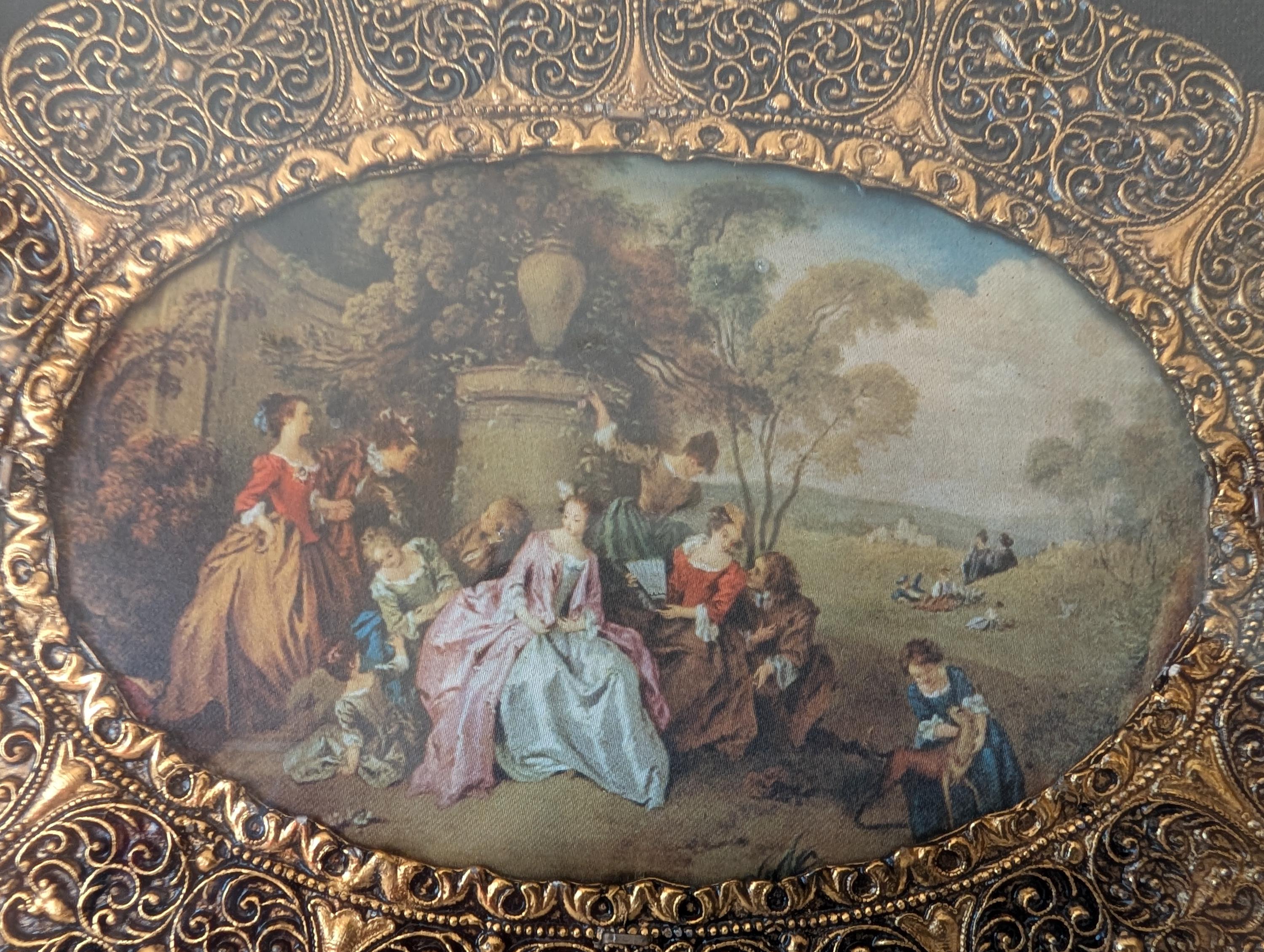 Vintage Italian Florentine Wall Plaque • Octagon Gilt Wood Frame ...