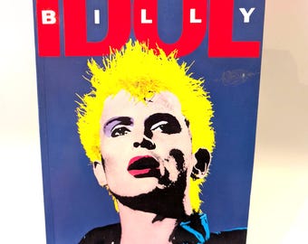 1986 Billy Idol Book • Rare Vintage Music Biography • Punk Rock Photo Gen X Collectible