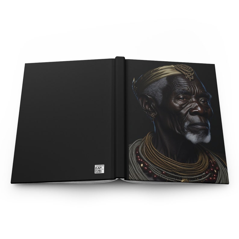 African Art Inspired Blank Journal, African King Lined Notebook, Gift for Him, Writing Journal
