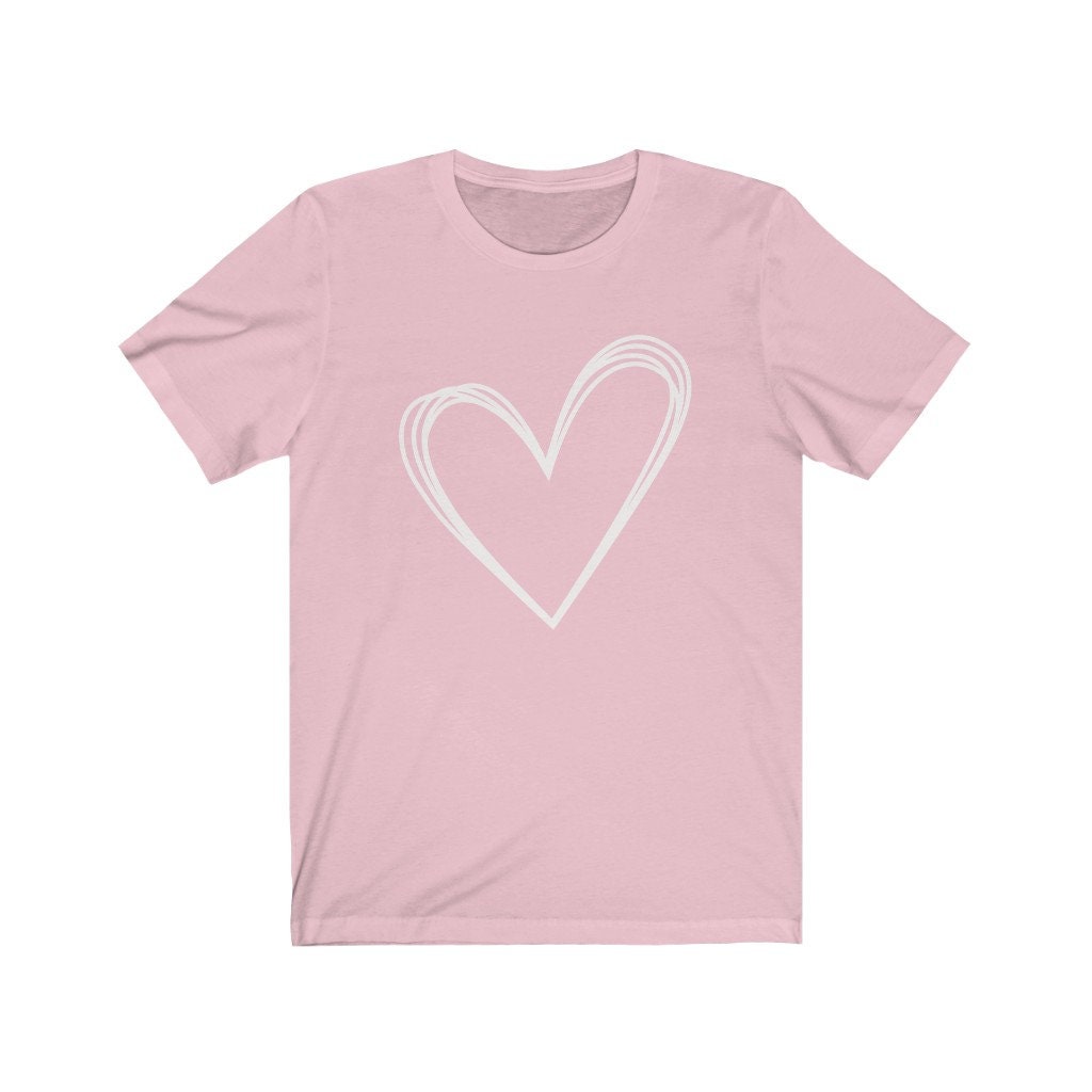 SZ M, Xl, 2xl 3xl, White Graphic, Love Heart, Mothers Day Gift