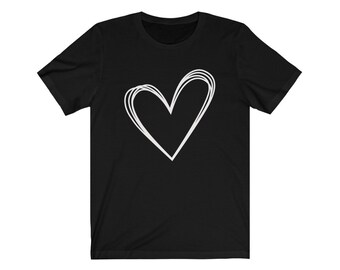 SZ M, Xl, 2xl 3xl, White Graphic, Love Heart, Mothers Day Gift