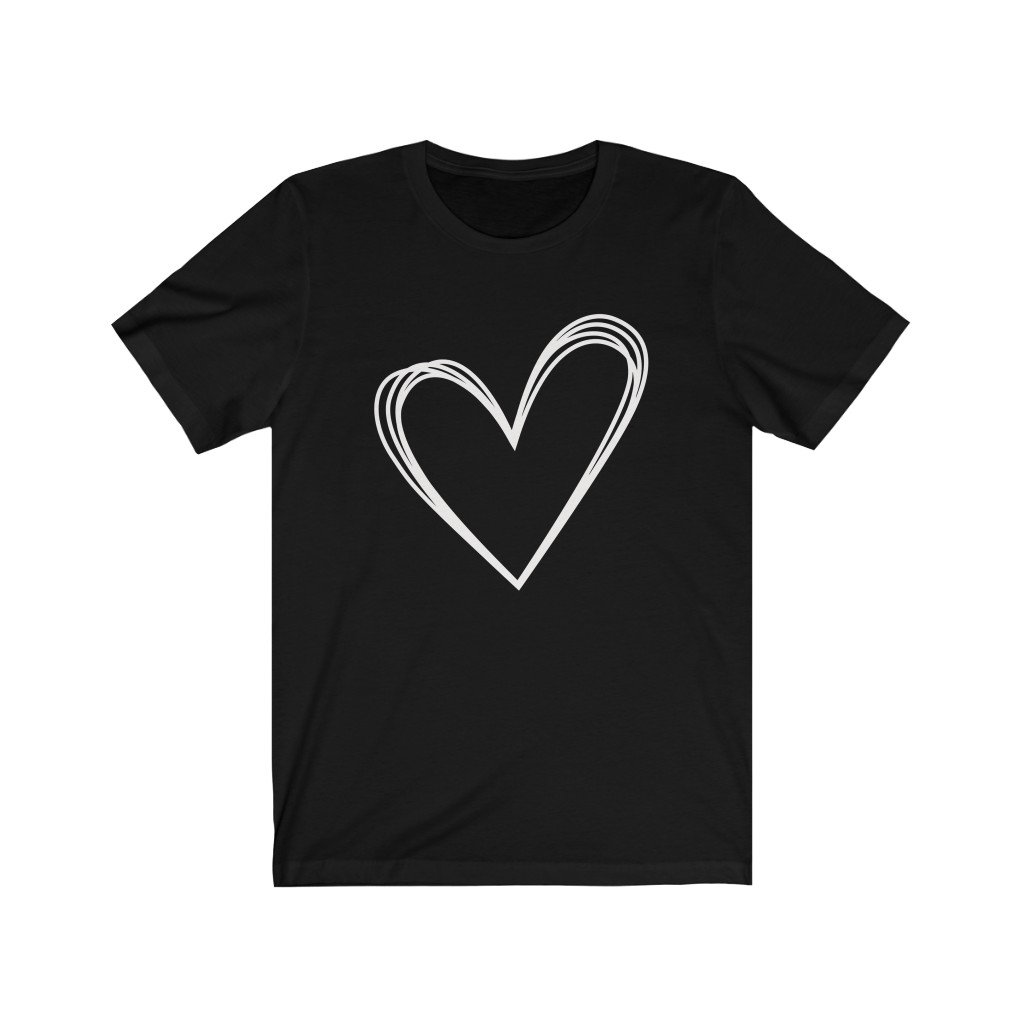 SZ M, Xl, 2xl 3xl, White Graphic, Love Heart, Mothers Day Gift