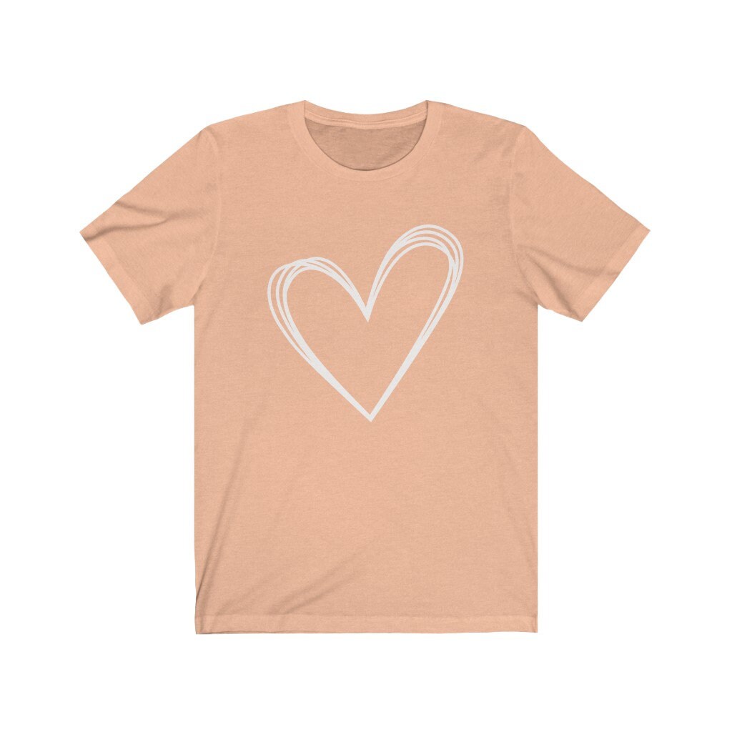 SZ M, Xl, 2xl 3xl, White Graphic, Love Heart, Mothers Day Gift