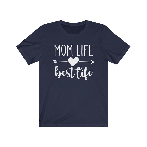 SZ M, Xl, 2xl 3xl, White Graphic, Mom Life Best Life Arrow