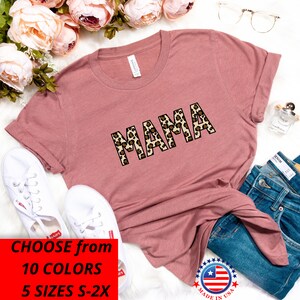 Mothers day gift, Cheetah Mama shirt, Gift for Her, Crewneck for Mama, Mommy t-shirt, Mom shirt, Leopard print, Gift for Her