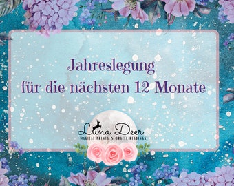 Kartenlegung  " Jahreslegung für die nächsten 12 Monate " Ausführliche Legung für ein Jahr - in deutsch