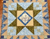 French Toile Baby Quilt for Girl Autumn