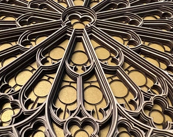Notre Dame Southern Rose Window – Layered Laser Cut File (SVG, AI, DWG)