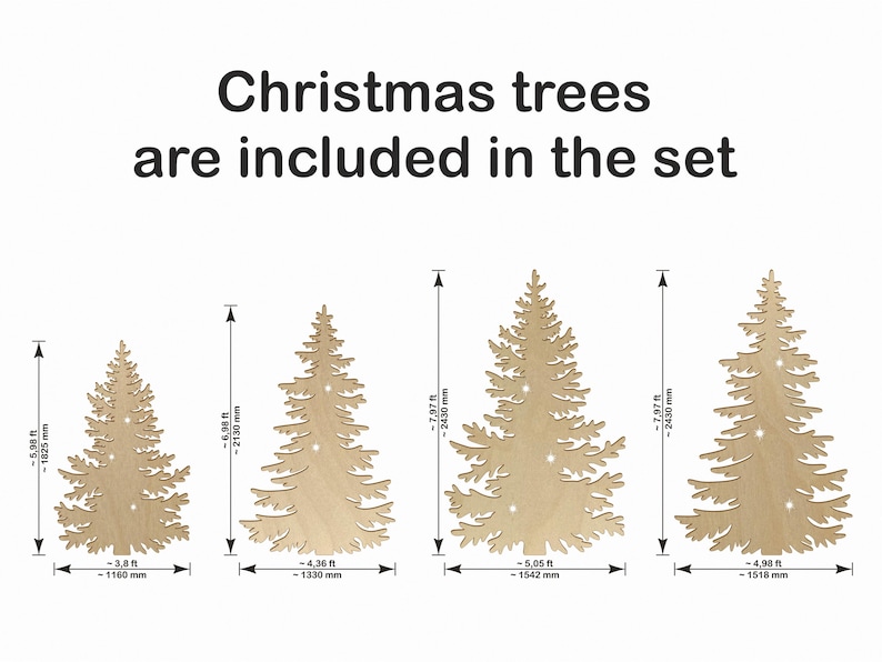 Christmas Tree und 5ft Nativity Scene Templates / Trace And Cut Christmas Silhouette / Outdoor Christmas Decor Stencils, PDF image 7