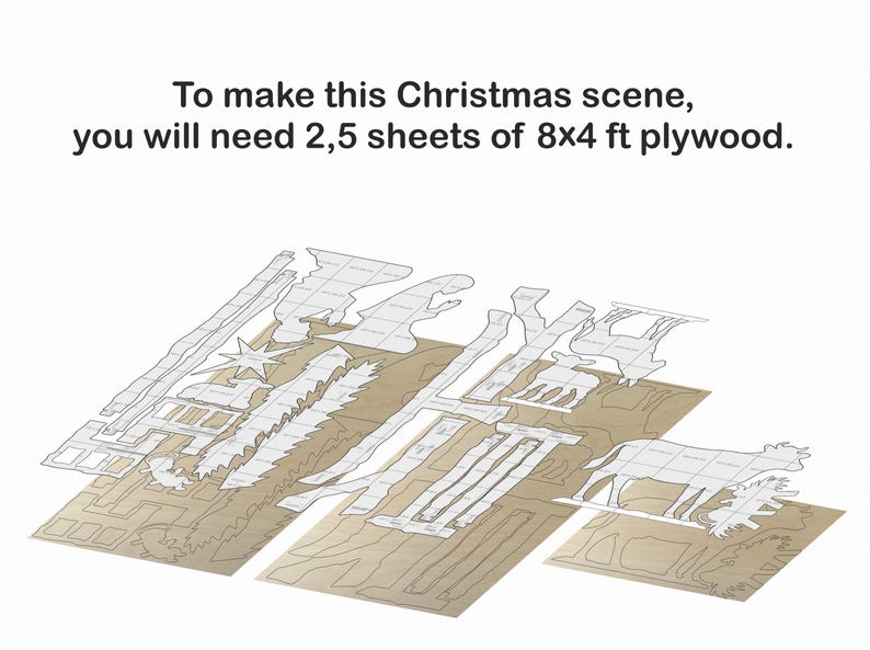 5ft Nativity Scene Templates When Made/ Outdoor Christmas Nativity ...