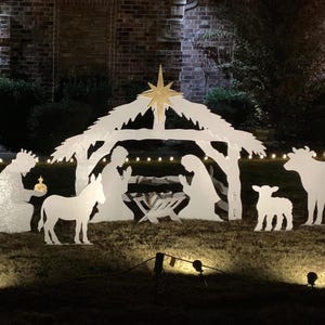 Christmas Tree und 5ft Nativity Scene Templates / Trace And Cut Christmas Silhouette / Outdoor Christmas Decor Stencils, PDF image 5