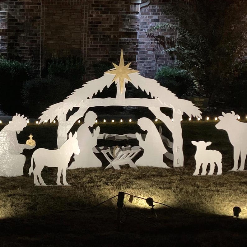 Christmas Tree und 5ft Nativity Scene Templates / Trace And Cut Christmas Silhouette / Outdoor Christmas Decor Stencils, PDF image 5