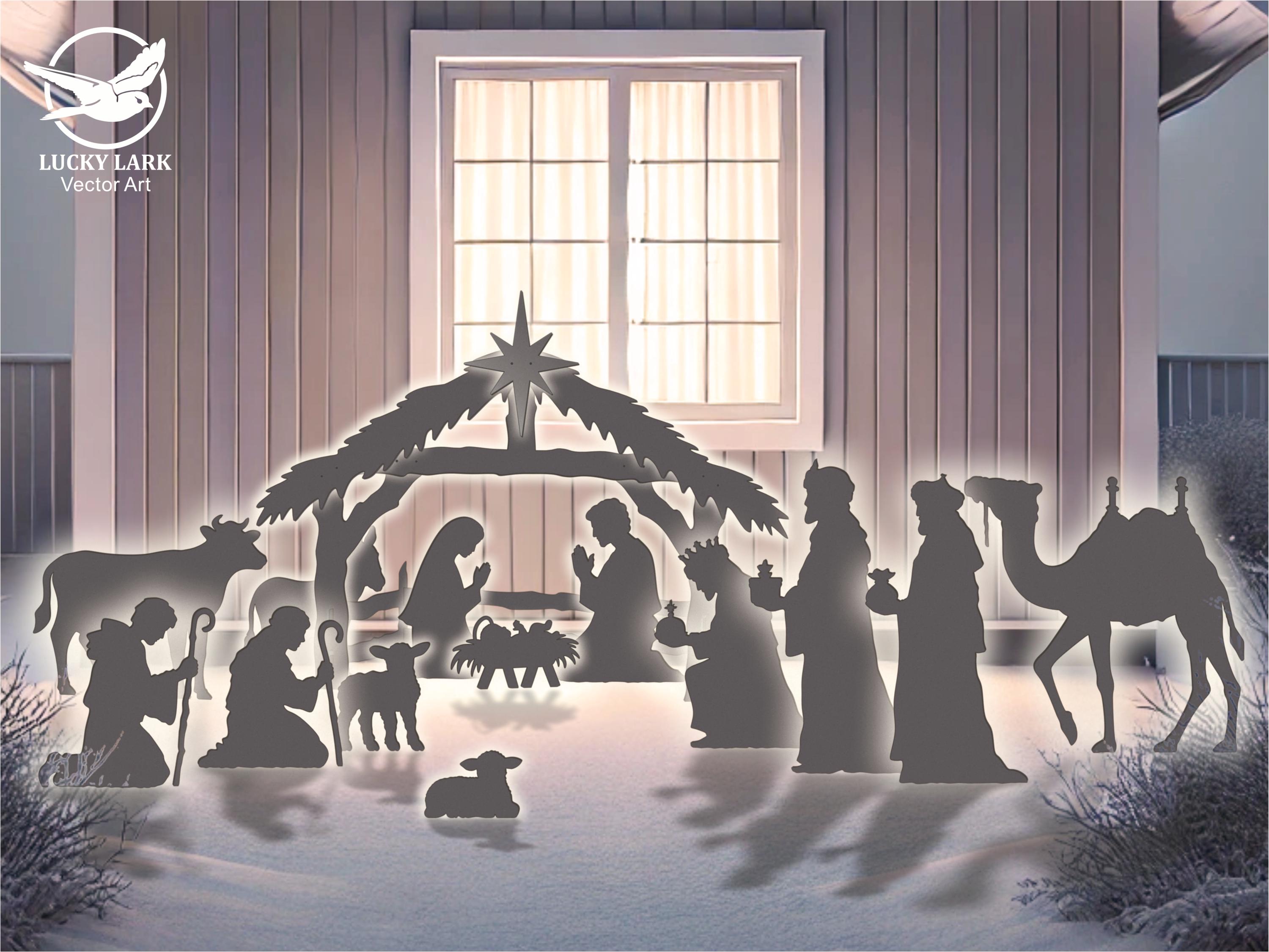5ft Nativity Scene Templates When Made/ Outdoor Christmas Nativity ...