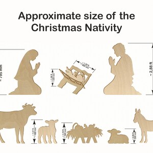 Christmas Tree und 5ft Nativity Scene Templates / Trace And Cut Christmas Silhouette / Outdoor Christmas Decor Stencils, PDF image 8