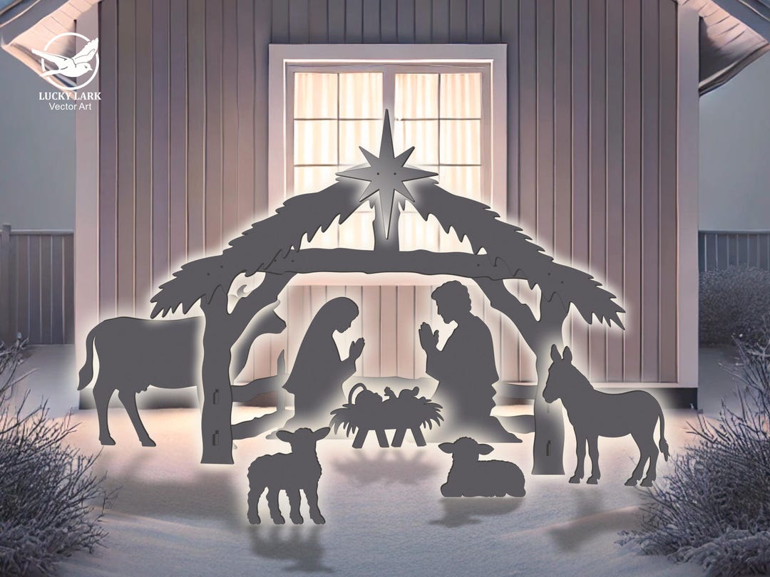 5ft Nativity Scene Templates When Made/ Outdoor Christmas Nativity ...