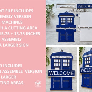Tardis Welcome Tardis Welcome Sign SVG: Multi-layer Laser Cut File - Etsy Australia