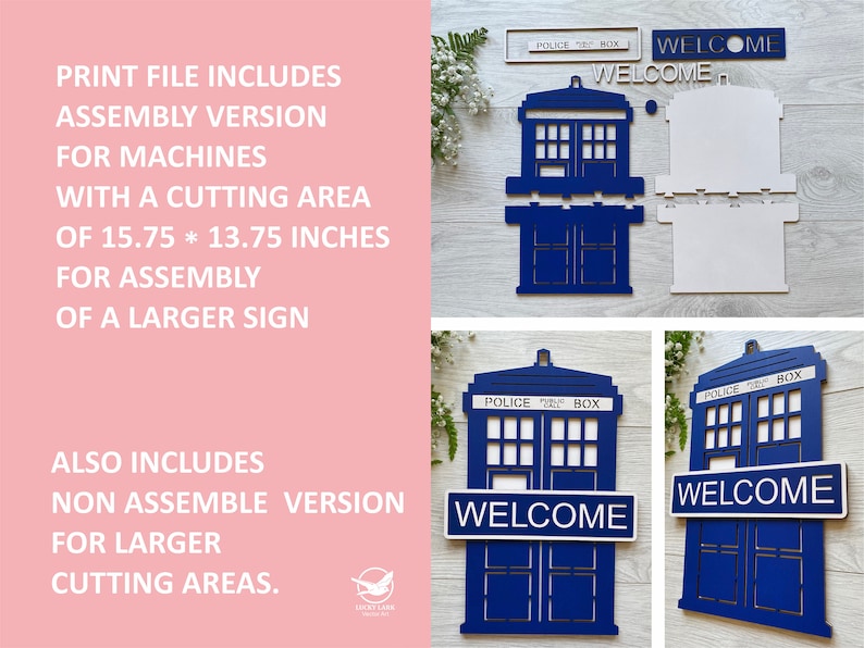 Tardis Welcome Tardis Welcome Sign SVG: Multi-layer Laser Cut File - Etsy