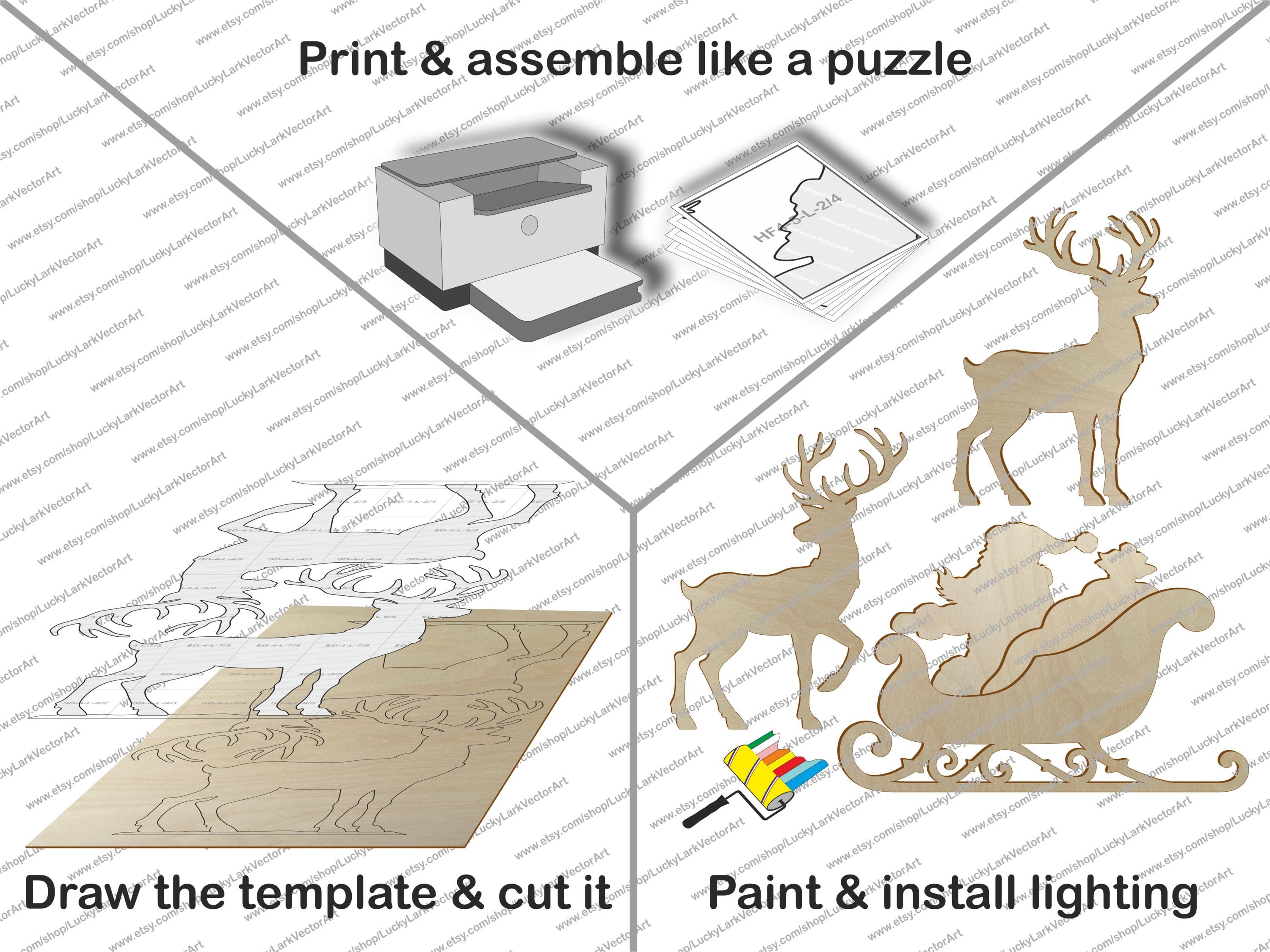 Boîte En Forme De Bonbon Avec Gabarit De Découpe De Fenêtre De Traîneau De Noël | Vecteur Premium