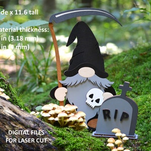 Halloween Standing Gnomes Svg File, Laser Cut File, Glowforge svg