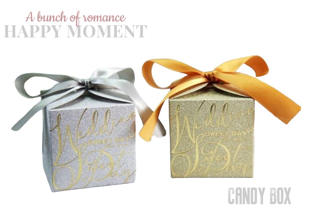 20PCS Candy Boxes Wedding Favors/ribbon Box /chocolate Box/birthday Favors Box Gift Packing Box ...