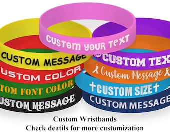 Bracelet en silicone personnalisé pour une cause, événement, collecte de fonds, sensibilisation, soutien aux adultes, fierté, bracelet en caoutchouc, bracelet arc-en-ciel en vrac