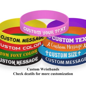 Custom Silicone Wristband For Causes, Event, Fundraisers, Awareness, Support Adults Pride Rubber Bracelet, Rainbow Bracelet Bulk Imprinted