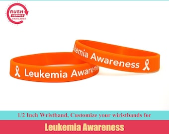 Custom Leukemia Awareness Wristband: Silicone Support Bracelet