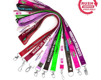 Custom Lanyard with Any Text and Logo Printed, Custom Lanyards Design Premium Quality | Personalized Lanyard | FREE Express Shipping