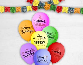 Custom Happy Birthday Latex Balloon, Personalized Wedding Ballons with Name, Balloon For Party Decoration, Customized First Birthday Kit