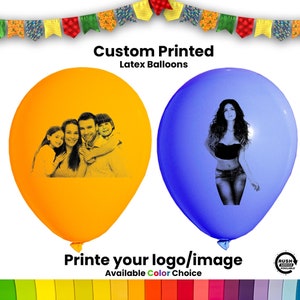 Palloncino in lattice con foto personalizzata, stampa di palloncini personalizzati con decorazione di palloncini con nome per feste di compleanno, matrimonio, fidanzamento, anniversario
