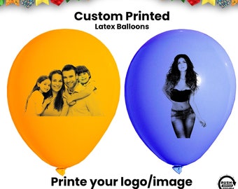 Custom Photo Latex Balloon, Personalized Balloons Printing with Name Balloon Decoration for Birthday Wedding Engagement Anniversary Party