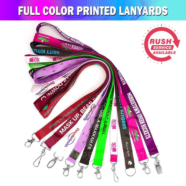 Custom Lanyard with Any Text and Logo Printed, Custom Lanyards Design Premium Quality | Personalized Lanyard | FREE Express Shipping