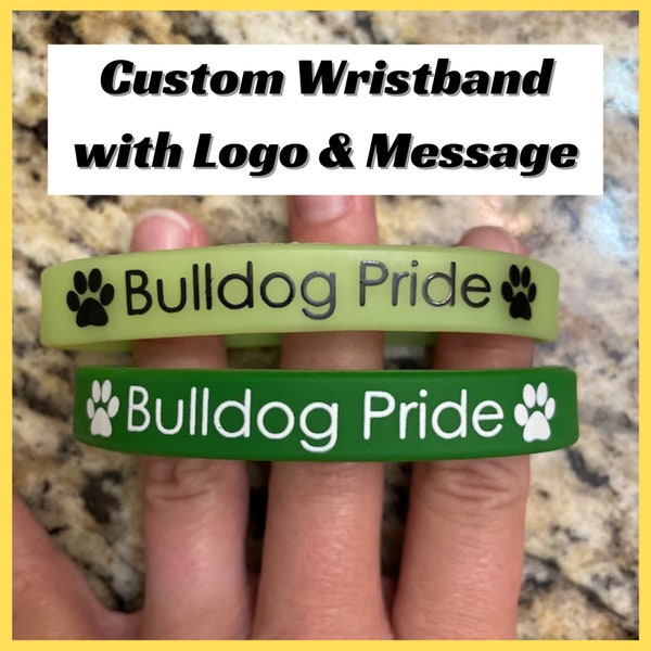 Custom Printed Silicone Wristband For Causes, Event, Fundraisers, Awareness, Support Adults Kids Size Rubber Bracelet, Rainbow Bracelet Bulk