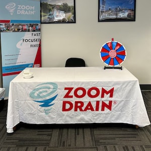 Custom Brand Logo Tablecloth for Trade Show, Personalized table cover with Logo, Customized Business Table Throw for Craft Show Pop Up Event