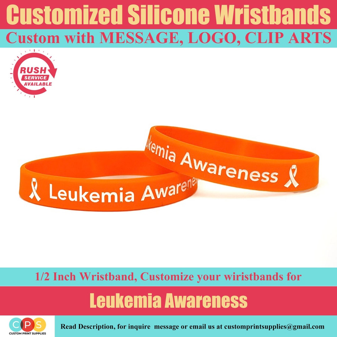 Leukemia Awareness Wristband, Leukemia Bracelets for Support Causes