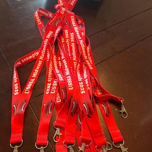 Custom Cruise Lanyards - Party Lanyards - Personalisiertes Kreuzfahrt Schlüsselband mit Logo und Botschaft | Bedrucktes Schlüsselband | Schule Fundraiser Business