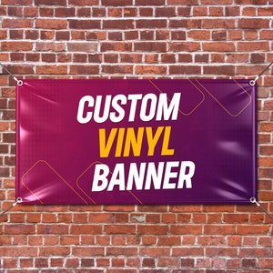 Pancarta de vinilo personalizada, pancartas publicitarias para exteriores personalizadas para tiendas emergentes, ferias comerciales, eventos de proveedores, pancarta con ojales de metal