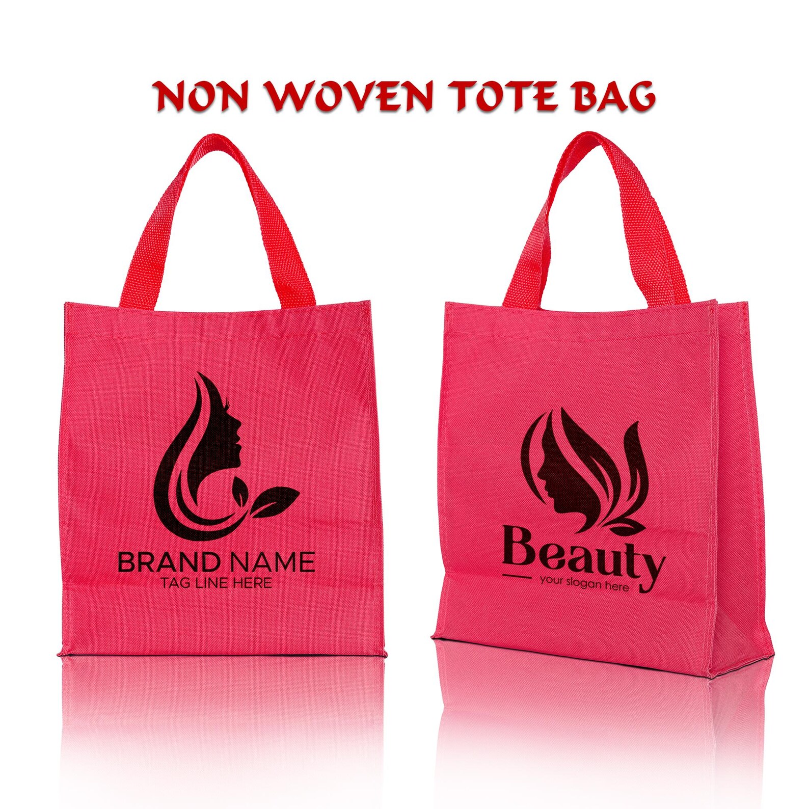 Bulk Custom Non Woven Tote Bags With Your Logo | Personalise Brand Logo ...