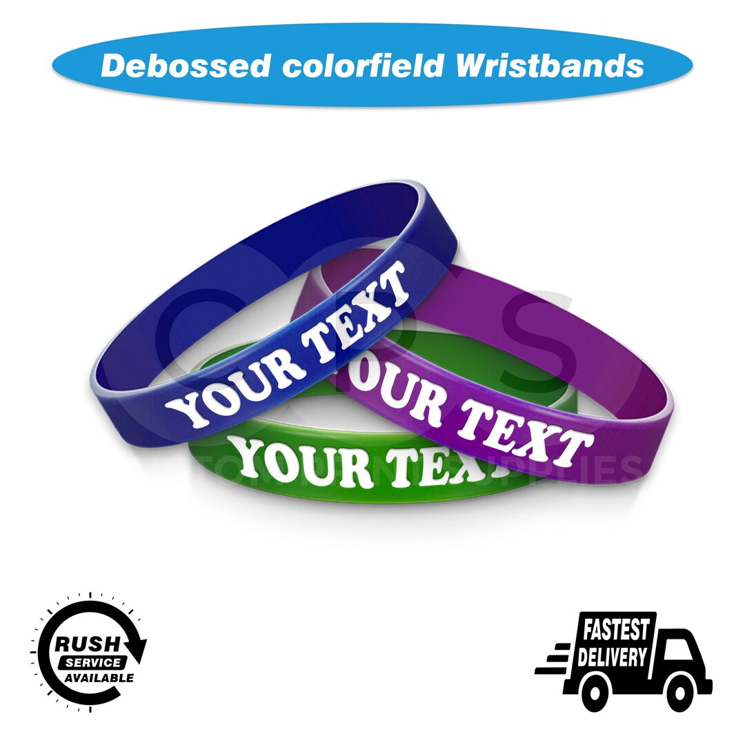 Awareness Silicone Bracelets for Men and Women, Fundraisers Motivation Rubber Wristband for