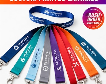 Custom Lanyard with Any Text and Logo Printed, Custom Lanyards Design Premium Quality | Personalized Lanyard | FREE Express Shipping